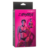 Euphoria Collection Chain Halter Collar and Leash with Velvet Lining and Adjustable Buckle in Black Womens Harnesses